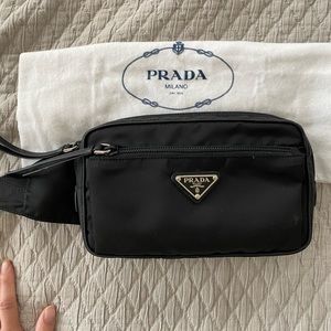 Prada Nylon and Saffiano Leather Trim Belt bag